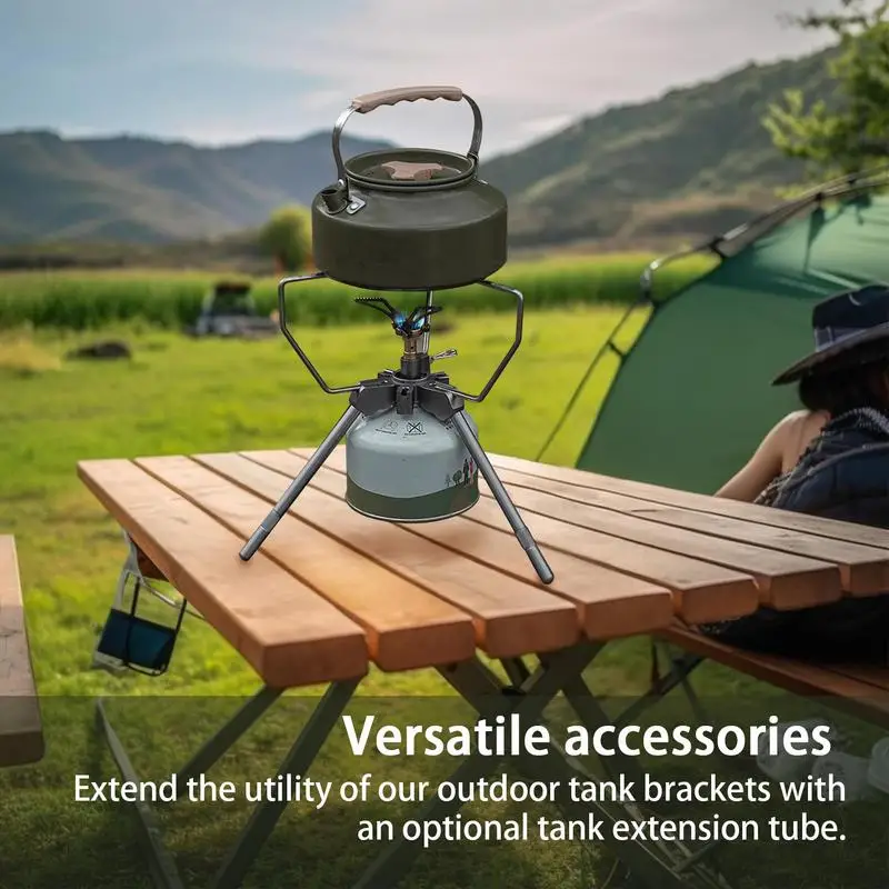 

Camping Stove Support Holder Tripod Stainless Steel Outdoor Stove Bracket Copper Core Interface Outdoor Camping Cookware Rack