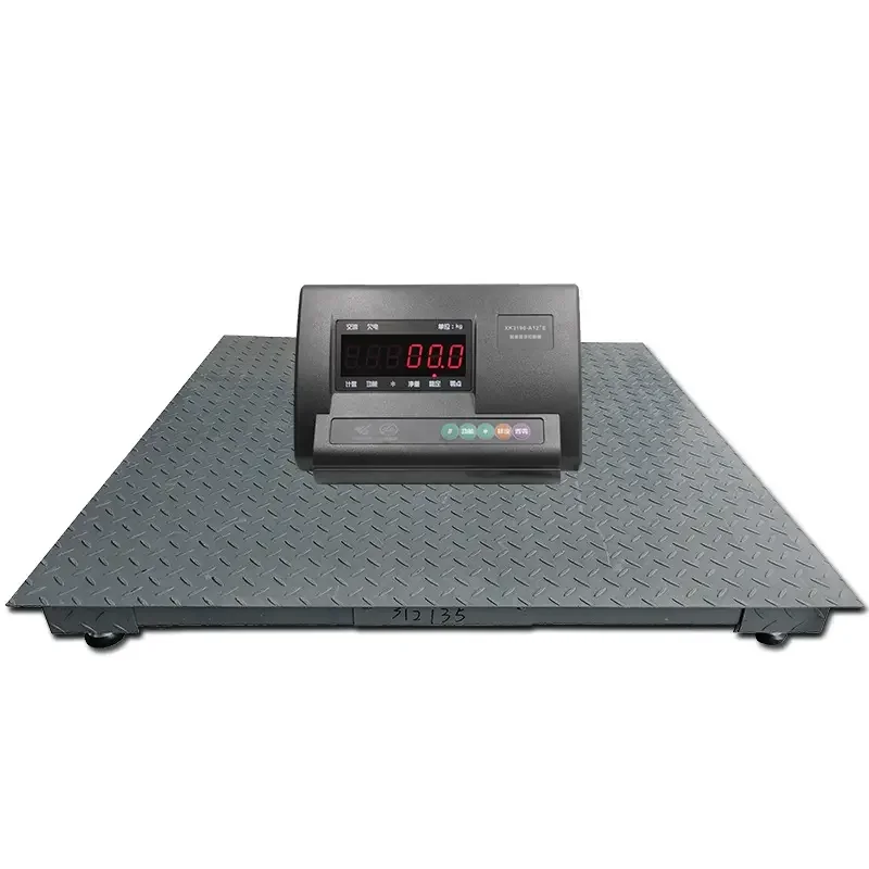 Vader weight 1 * 1 meter 2000kg industrial floor platform scale with slope wooden box AC DC Kelly SQB load cell