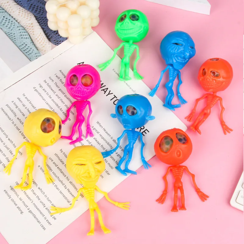 طابا Squshy متعة الملونة الجمجمة هالوين المزحة الغريبة اسفنجي العنب الكرة حبة تململ لعبة مفاجأة صندوق أعمى الاطفال فتاة هدية #6