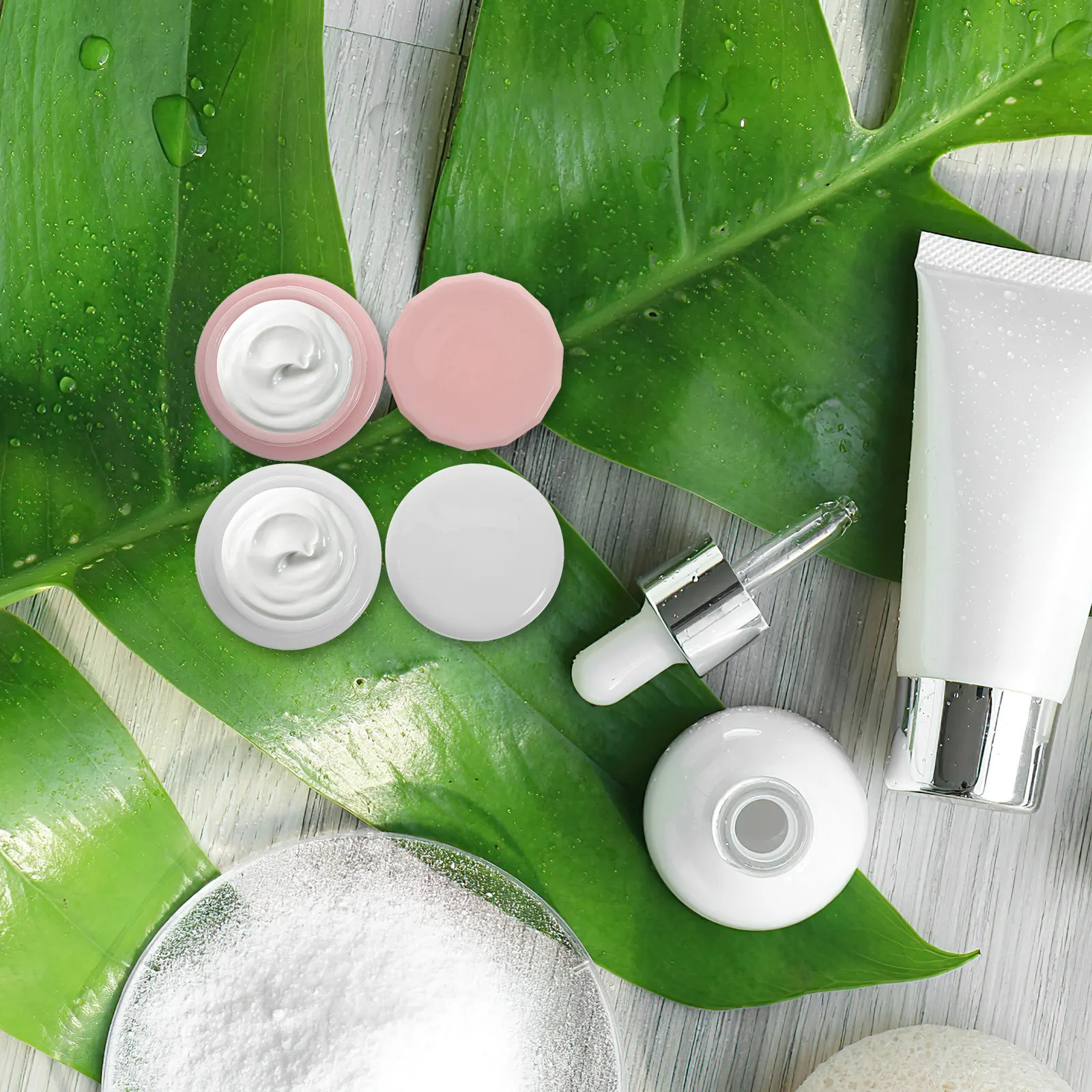 

12Pcs Compact Refillable Containers Plastic Empty Jars for Cream Lotion Skincare Reusable Portable Solution