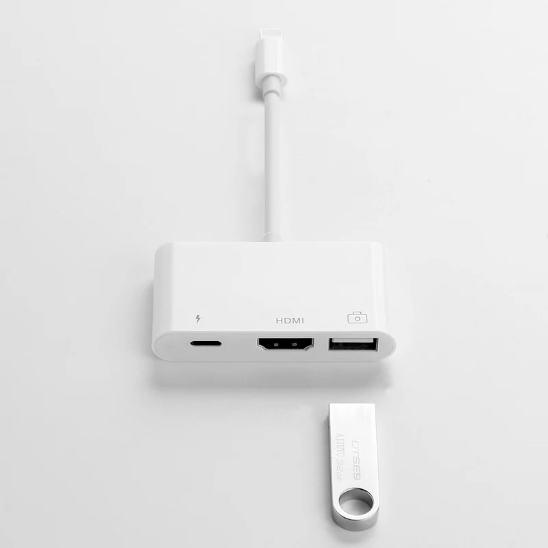 OTG Lightning USB Adapter Converter For Apple iPad Air 3 2 mini 4 5 iPad 10.2 9.7 HUB 3.5mm Jack HDMI Dock Connect Keyboard Came
