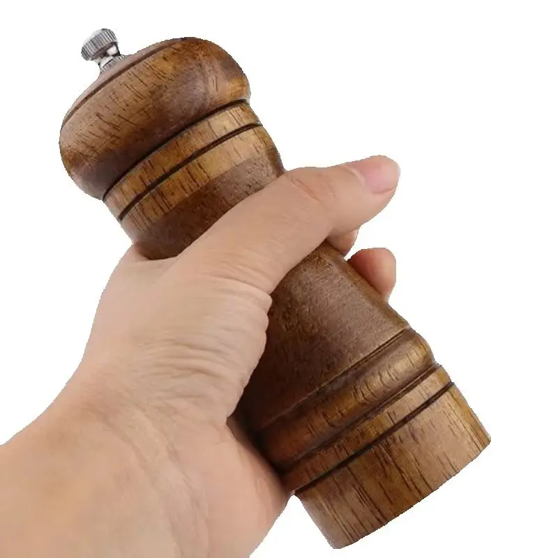 

Manual Wooden Kitchen Pepper Grinder with Ceramic Core 5/8/10 Inch Flavoring Bottle Restaurant Salt And Pepper Mill