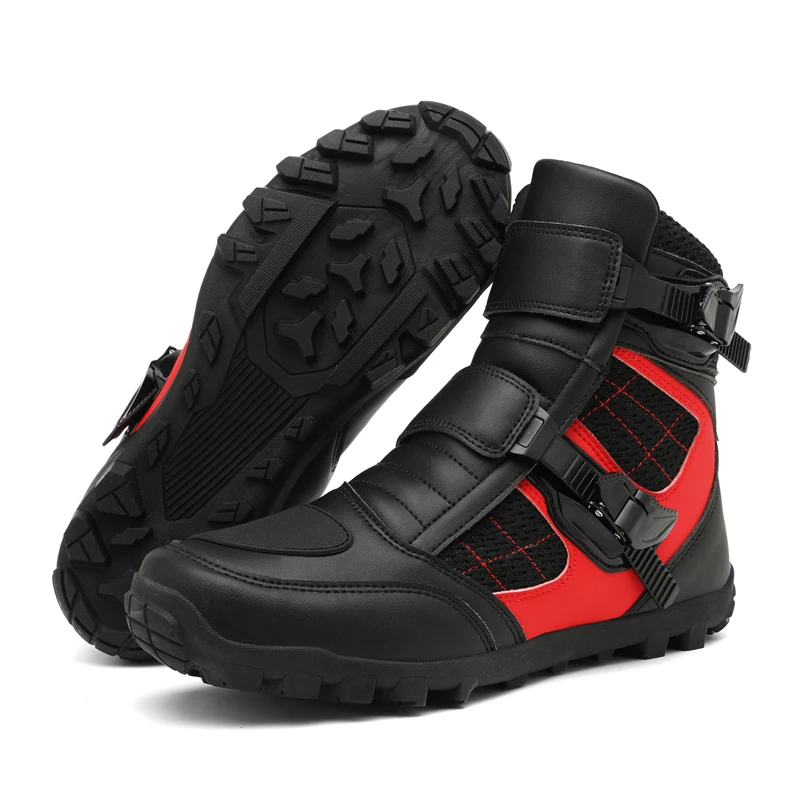 

New Motorcycle Boots Men Casual Moto Boots Motorbike Riding Shoes Motocross Shoes Anti-slip Rubber Sole Motorcycle Accessories