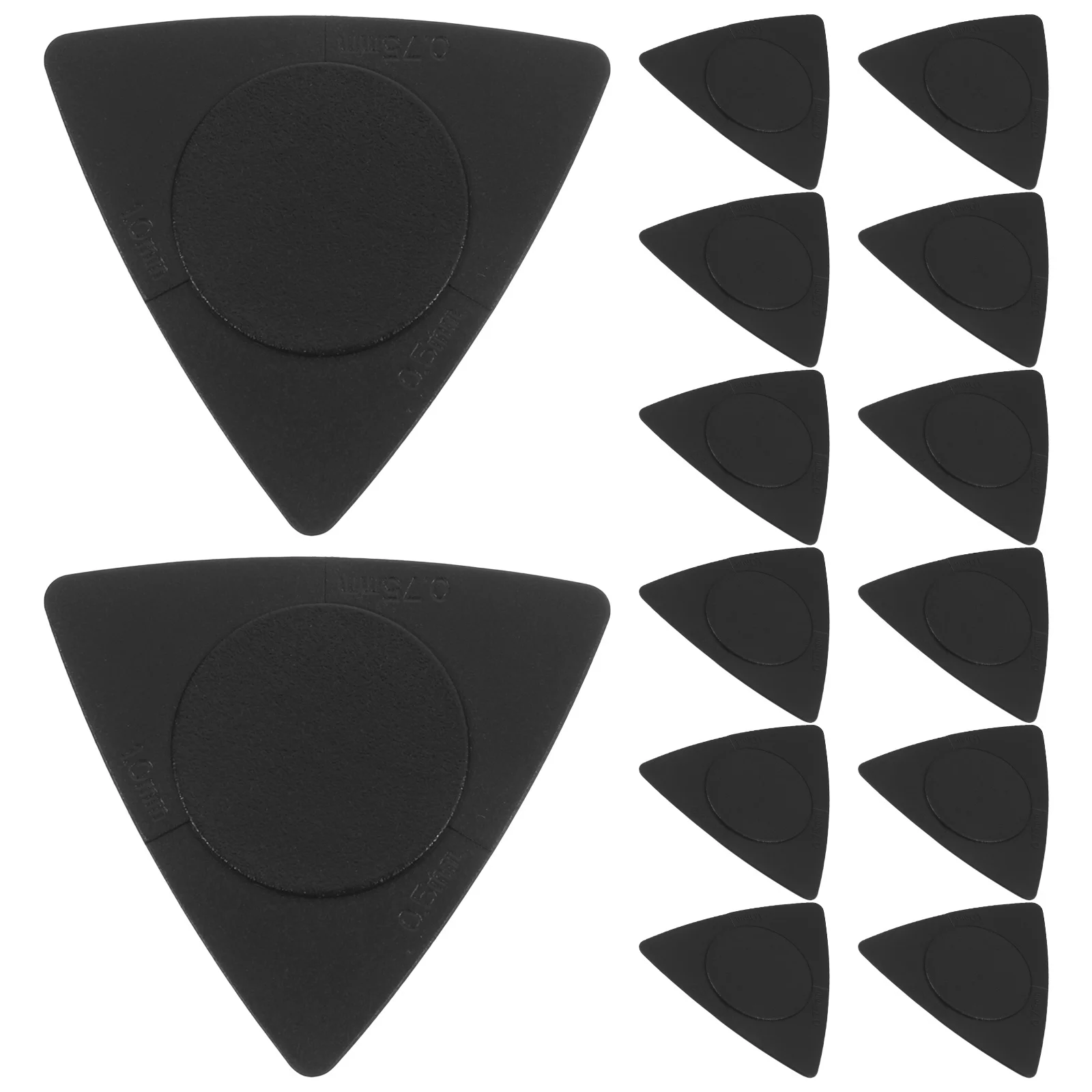 

20Pcs Folk Guitar Picks Triangle Black ABS Material Classic Shape Anti-Slip Guitar Accessories for Professional Players