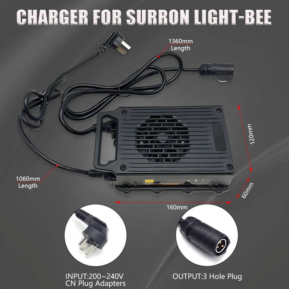 For SURRON Light Bee X S Motorcycle Original Charger Battery Silent Charging Tool Sur Ron Surron Electric Off-road Vehicle Bike