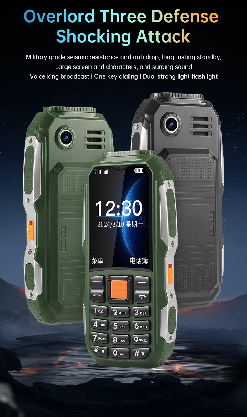 Mini Feature Phone Dual SIM Dual Standby Big Button Long Battery Dual Flashlight Portable Basic Mobile Phone Seniors Backup