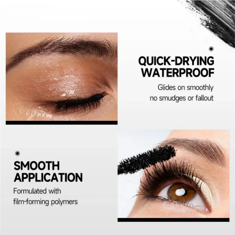 1 Stück wischfeste Wimperntusche – langlebig, gleichmäßig gefärbt, gekräuselt, wasserfest, schnell trocknend, geeignet für Datums und den täglichen Bedarf