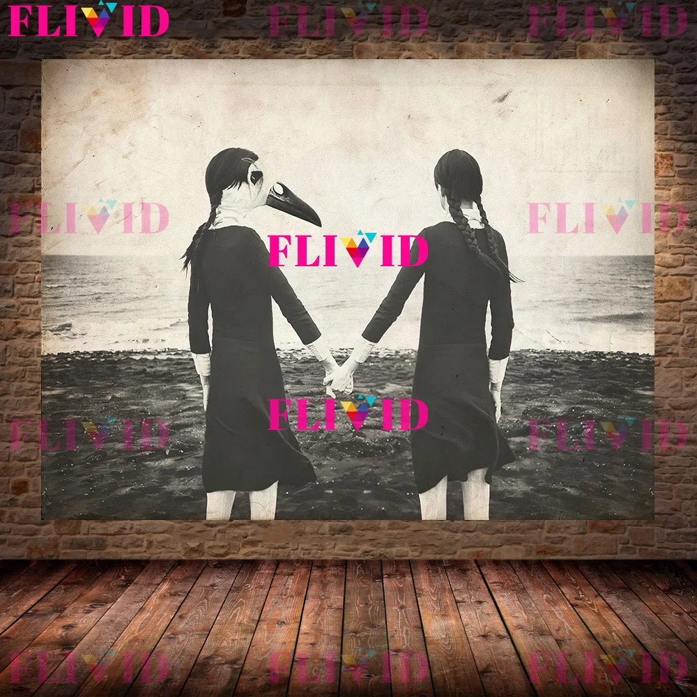 الطاعون دكتور سيدة وحش مجهولي الهوية ، ملصق وطباعة وثنية عتيقة ، ديكور فني جداري للسحر القوطي ميستريو