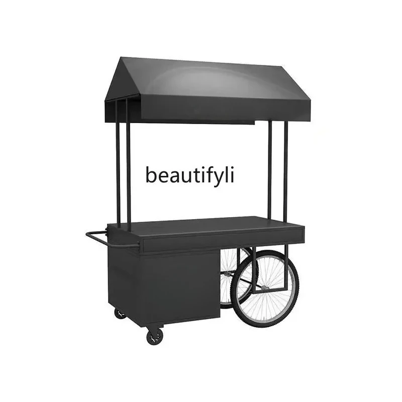 

Stall Trolley Artifact Frosted Blossom Stall Iron Flower Cart Hand Push Special Shelf Market Stall Night Market Promotion Tab