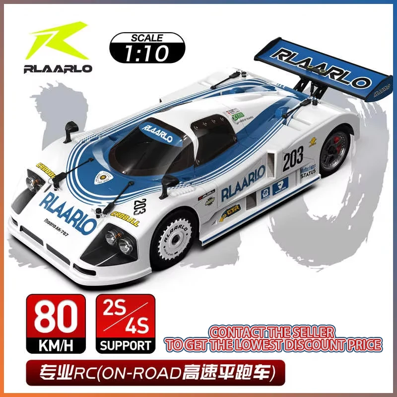 RLAARLO RC Cars AK-787 Flat Sports Car 1:10 Carbon Fiber Brushless Electric Professional Speed Racing Simulation Model Car Gift