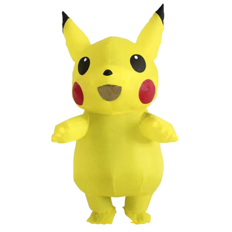 Cute Pokemon Pikachu Inflatable Clothes Doll Props Costume Children Halloween Adult Children Performance Clothe Cartoon Dress Up