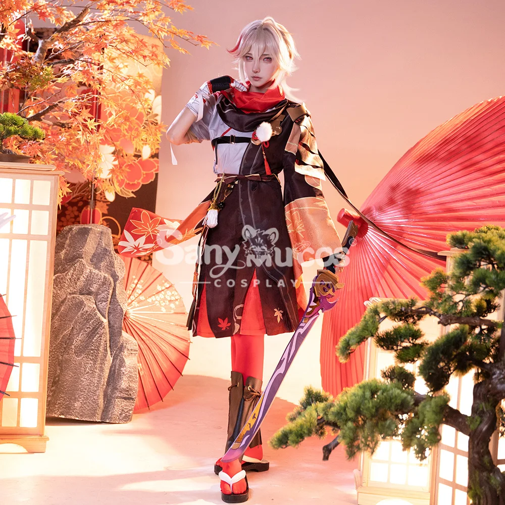 Edição premium SanyMuCos Kaedehara Kazuha Cospaly Genshin Impact Game Dress Cospaly Outfit Comic-con Presentes de aniversário e feriados
