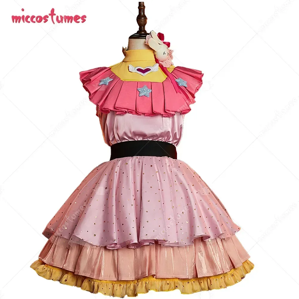 Miccostumes Women's Anime Ai Cosplay Costume Kawaii Pink Dress Set