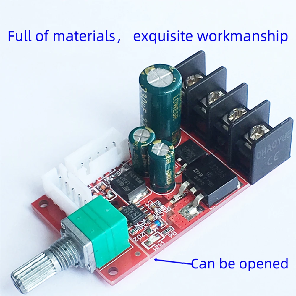 DC 10V-50V 15A DC PWM Modulo regolatore di velocità del motore LED Dimmer Scheda LED ad alta potenza Modulo regolatore di velocità con interruttore