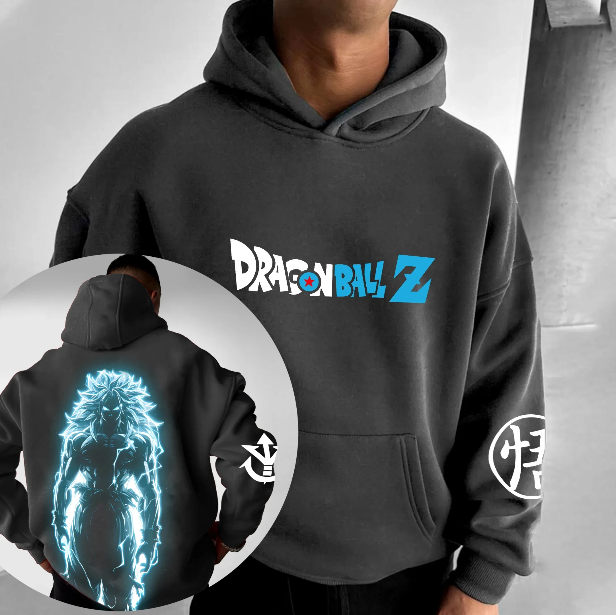 

Dragon Ball Parent-child Clothing Autumn and Winter Japanese Hotblooded Animation Classic Character Hoodie Men's and Women's Top