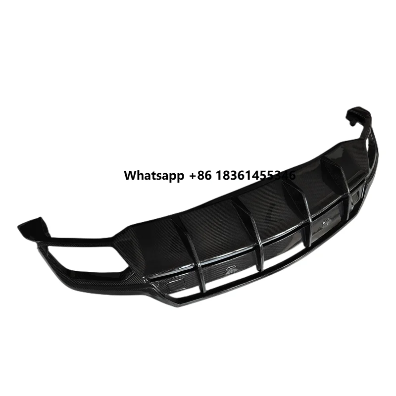 3K True Carbon Fiber Rear Diffuser for URUS Body Kit Front Lip Two-piece Set