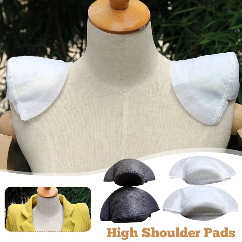1 Pair 5cm Thickness Soft Padded Shoulder Padding Encryption High Shoulder Pads For Blazer Suit Coat Decor Sewing Accessories