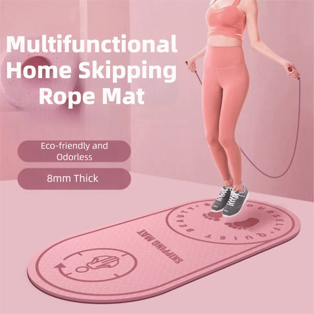 High Quality Non-Slip Jump Rope Mat Extra Thick Shockproof Fitness Exercise Mat Durable All-Purpose Fitness Board Indoor Use