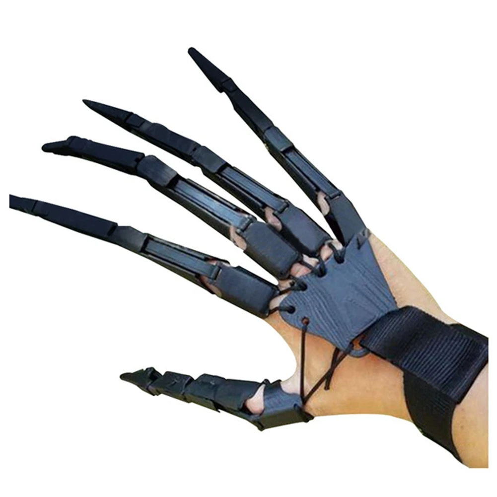 1Pcs Halloween Articulated Finger Gloves Flexible Funny Halloween Costume Ghost Claw Halloween Props Hand Model -4