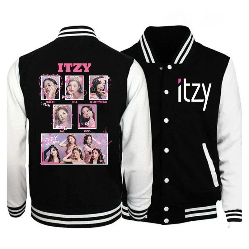 

Новая бейсбольная Униформа Kpop ITZY с принтом KPOP Y2k, модные куртки для мужчин и женщин, уличная одежда, куртка в стиле хип-хоп, Женское пальто на осень и зиму