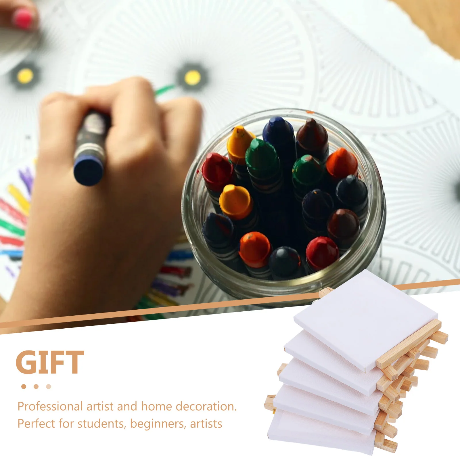 

10 set Mini Canvas Frame 10 Sets Small Painting Frames Blank Art Canvas Lightweight Easel For Students Beginners Diy Home Decor