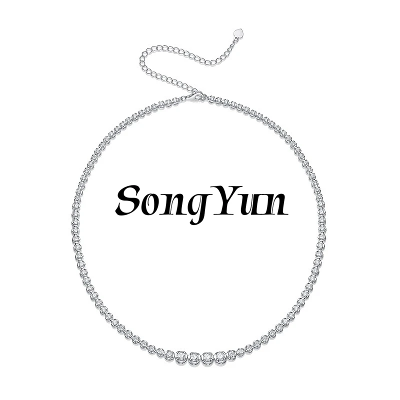 

SongYun Brand Jewelry 925 Silver Pendant Necklace Moissanite Pendant Tennis Necklace Statement for Women Fine Jewelry
