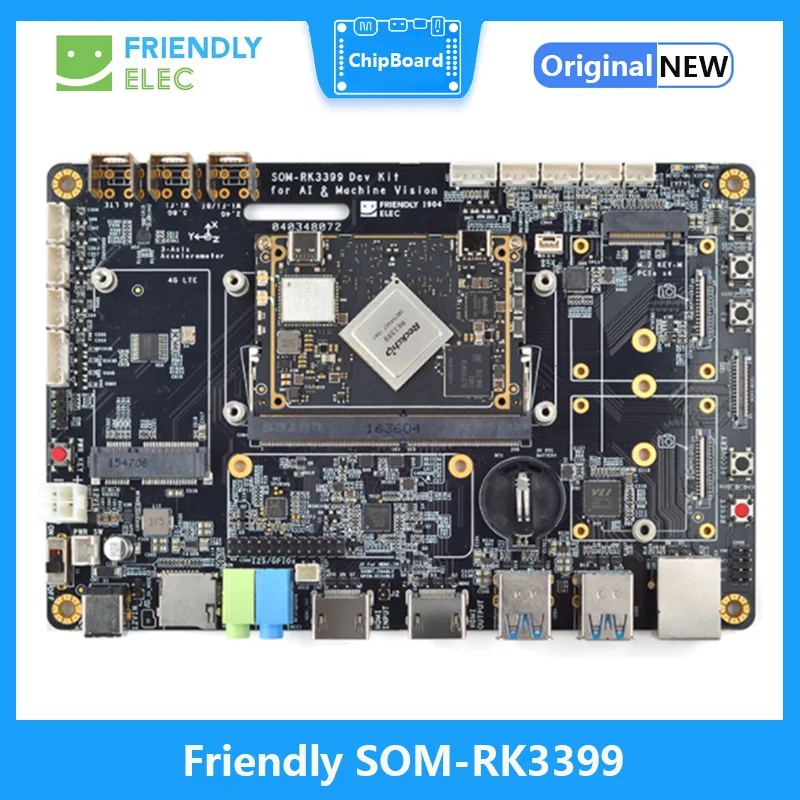 Friendly SOM-RK3399 V2 Developed board, 4GB memory 16GB flash memory HDMI IN dual MIPI dual frequency WiFi