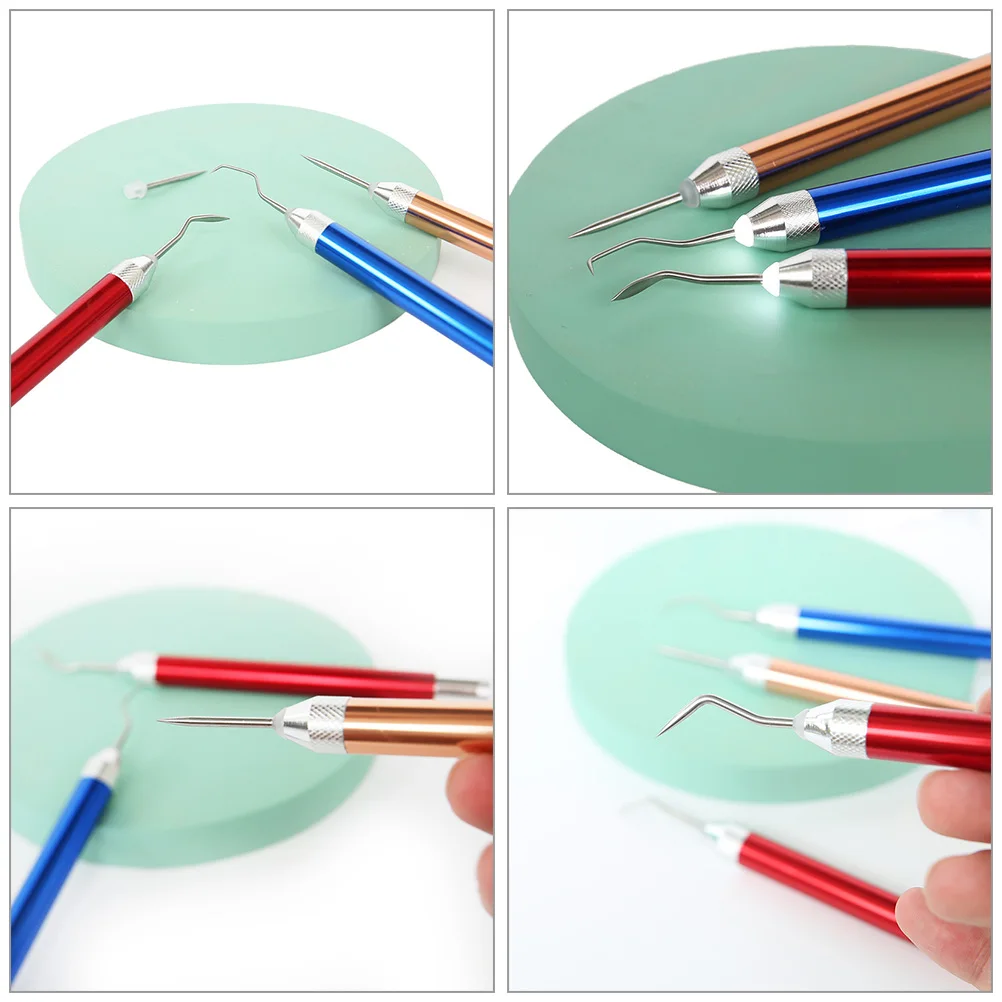 

Vinyl Weeding Tool Kit 5 Needles Rose Gold Blue Red Lighted Carving Embossing DIY Lettering Tools Craft Supplies