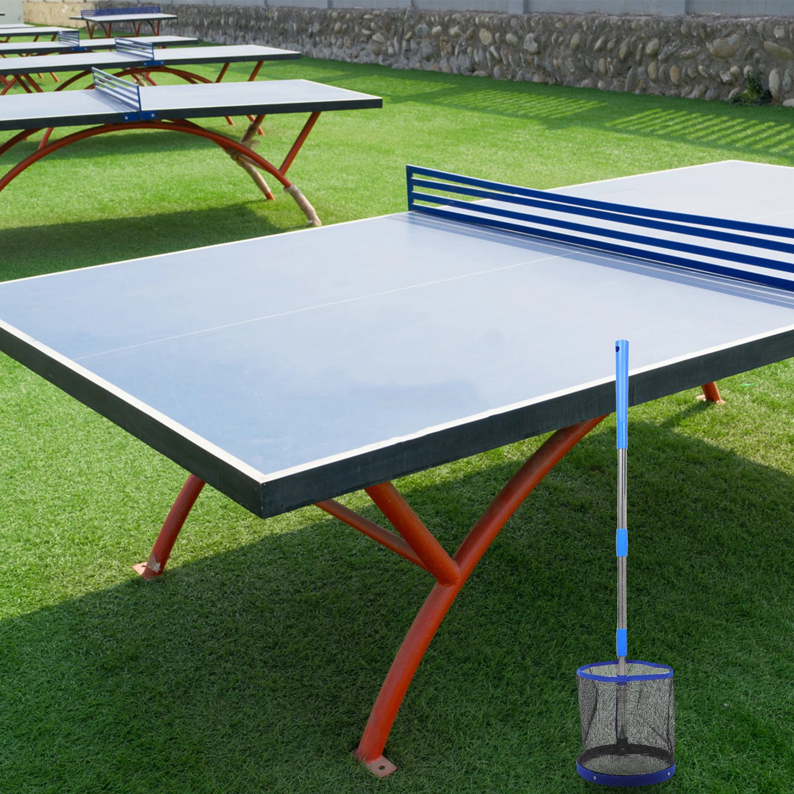 

Сборщик для настольного тенниса с длинной ручкой, синий портативный инструмент для сбора настольного тенниса, сборщик мячей, контейнер для инструментов для тренировок в тренажерном зале