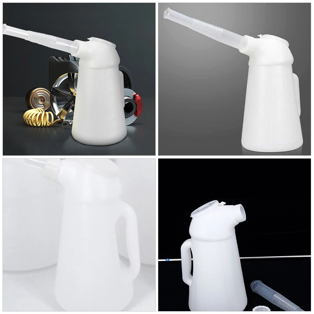 

2L Kettle Container Car Engine Bottle Long Nozzle Durable Plastic Fuel Injector Vehicle Household Machinery Dispenser Pump Oiler