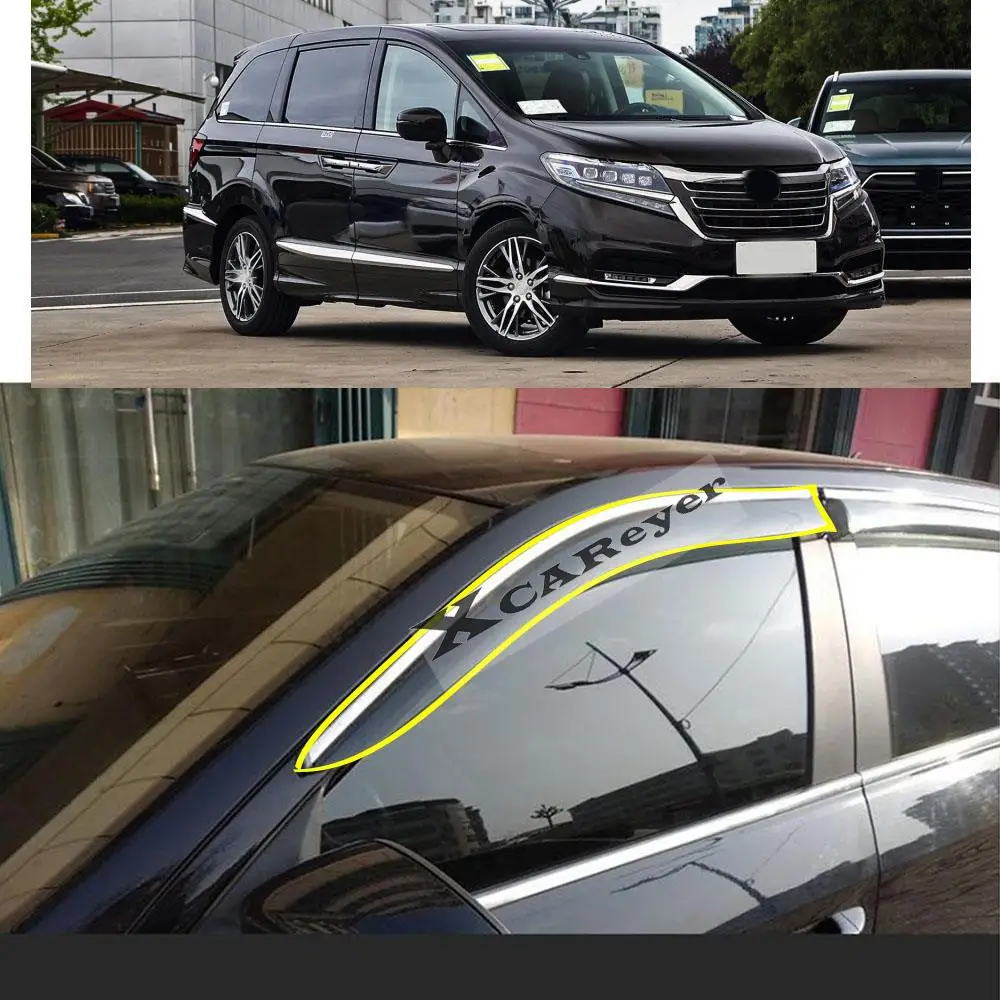 For Honda Elysion 2016 2017 2018 2019 2020 2021 Car Body Styling Sticker Plastic Window Glass Wind Visor Rain/Sun Guard Vent