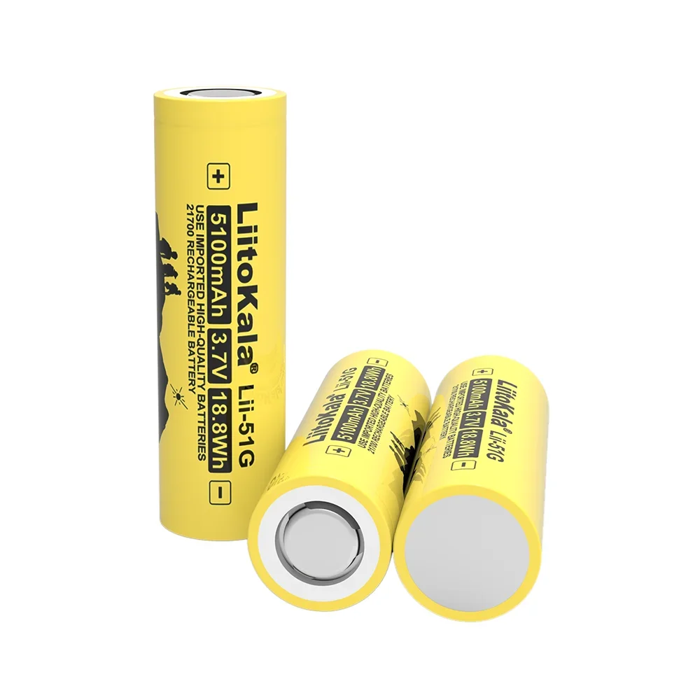 LiitoKala Lii-51G 21700 3.7V 5100mAh High-capacity Lithium ion Battery DIY 24v 36v 48v 60v Rechargeable batteries pack