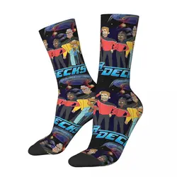 Happy Funny Main Character Men's Socks Vintage Harajuku S-Star Trek Lower Decks Hip Hop Novelty Casual Crew Crazy Sock Gift