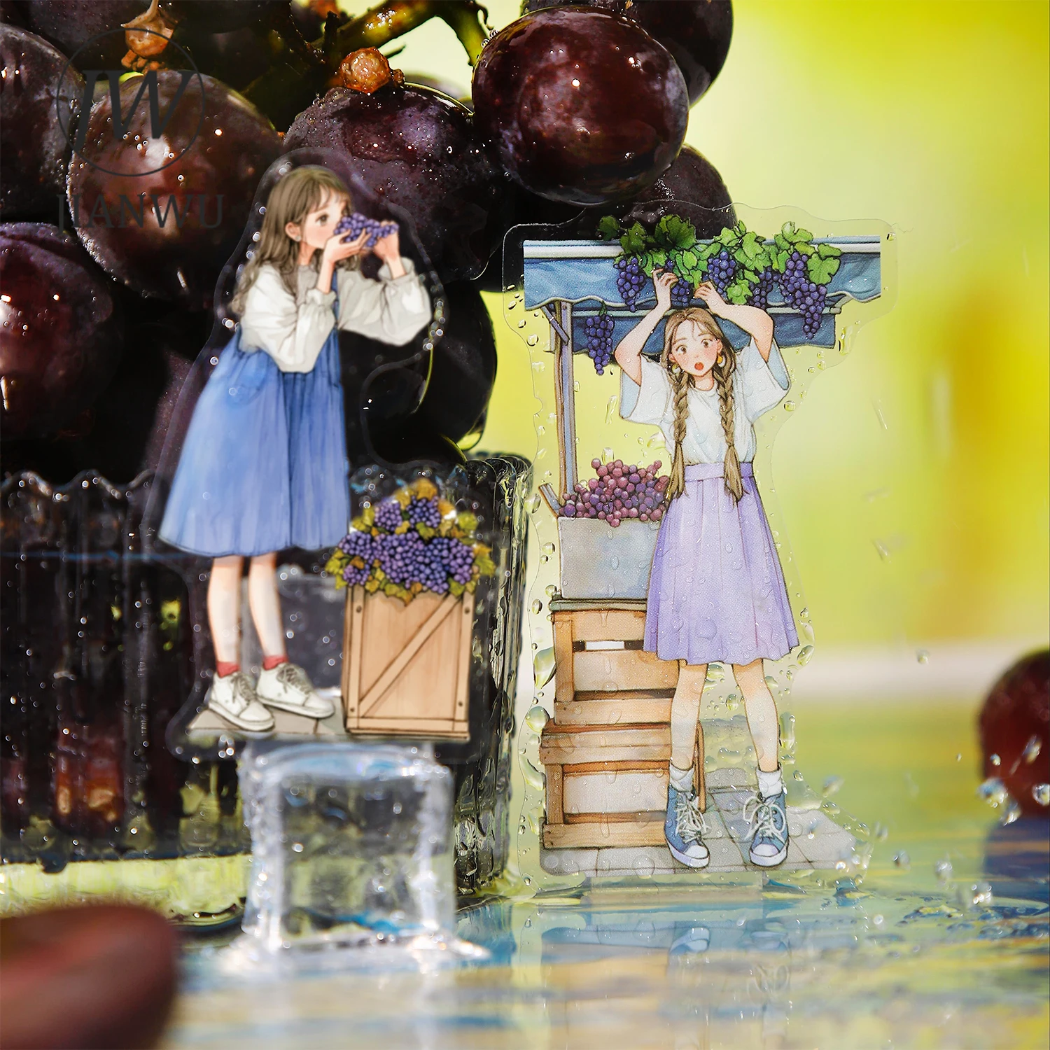 

JIANWU фруктовый тастер серии винтажный персонаж пейзажный материал коллаж скрапбук наклейка для домашних животных креативный DIY журнал канцелярские принадлежности