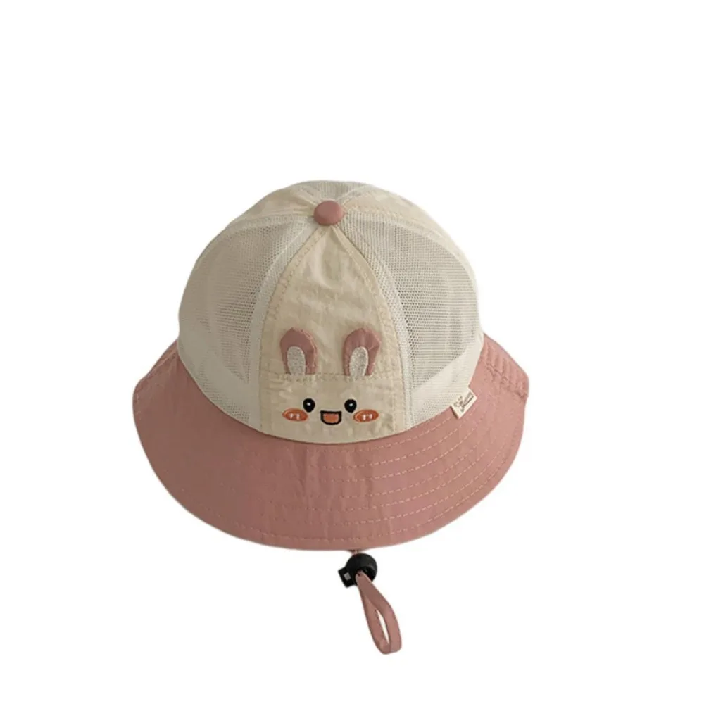 

Cute Breathable Kids Sun Hat Mesh Rabbit Cartoon Bucket Cap Summer Quick-dry Children Fisherman Hat Beach