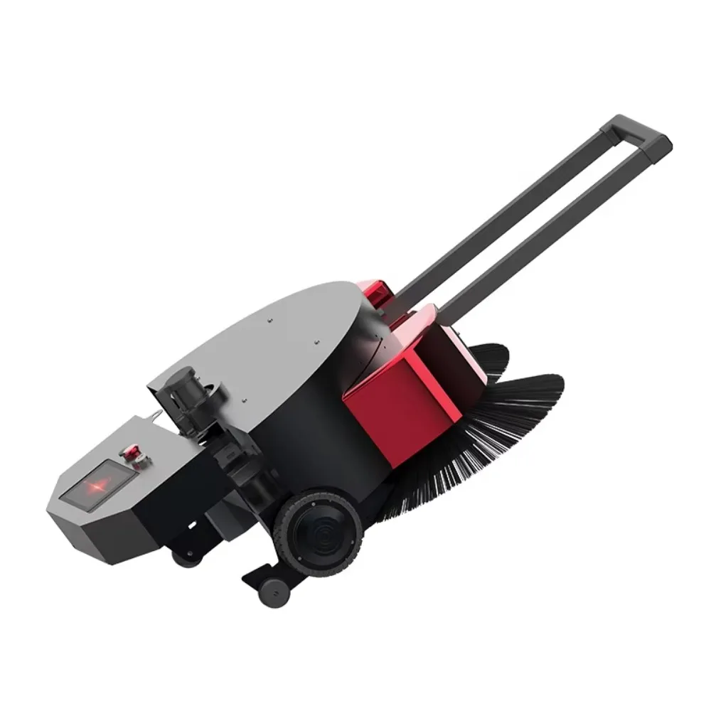 Reeman Walk Behind Sweeper Mini Industrial Floor Sweeper Handheld Cleaning Commercial Electric Power Vacuum Floor Sweeper