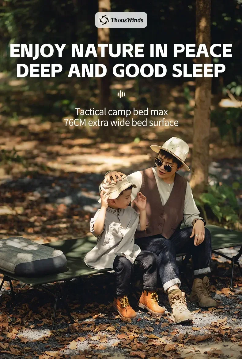 Thous Winds ترقية سرير التخييم في الهواء الطلق خفيفة الوزن كتم مخيم خيمة السرير السفر سرير محمول سرير قابل للطي المشي لمسافات طويلة الصيد