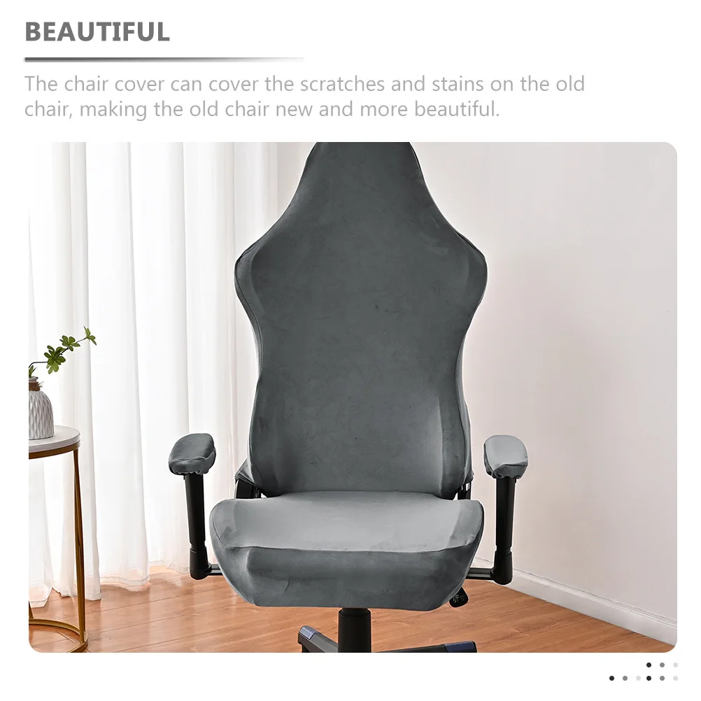 

1Set Gaming Chair Cover Fine Workmanship Exquisite Details Stretch Chair Protector for Home Office Computer Room Use