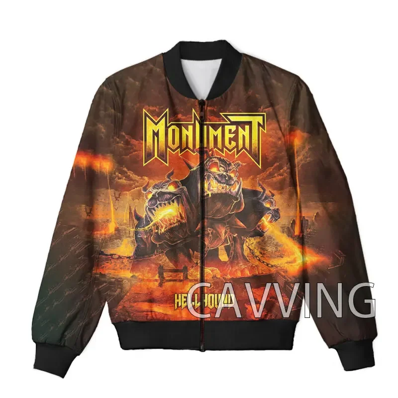 CAVVING 3D Printed  Monument Rock  Band  Zipper Bomber Jackets Men Overcoat Mens Coat Zip Up Jackets for Women/Men