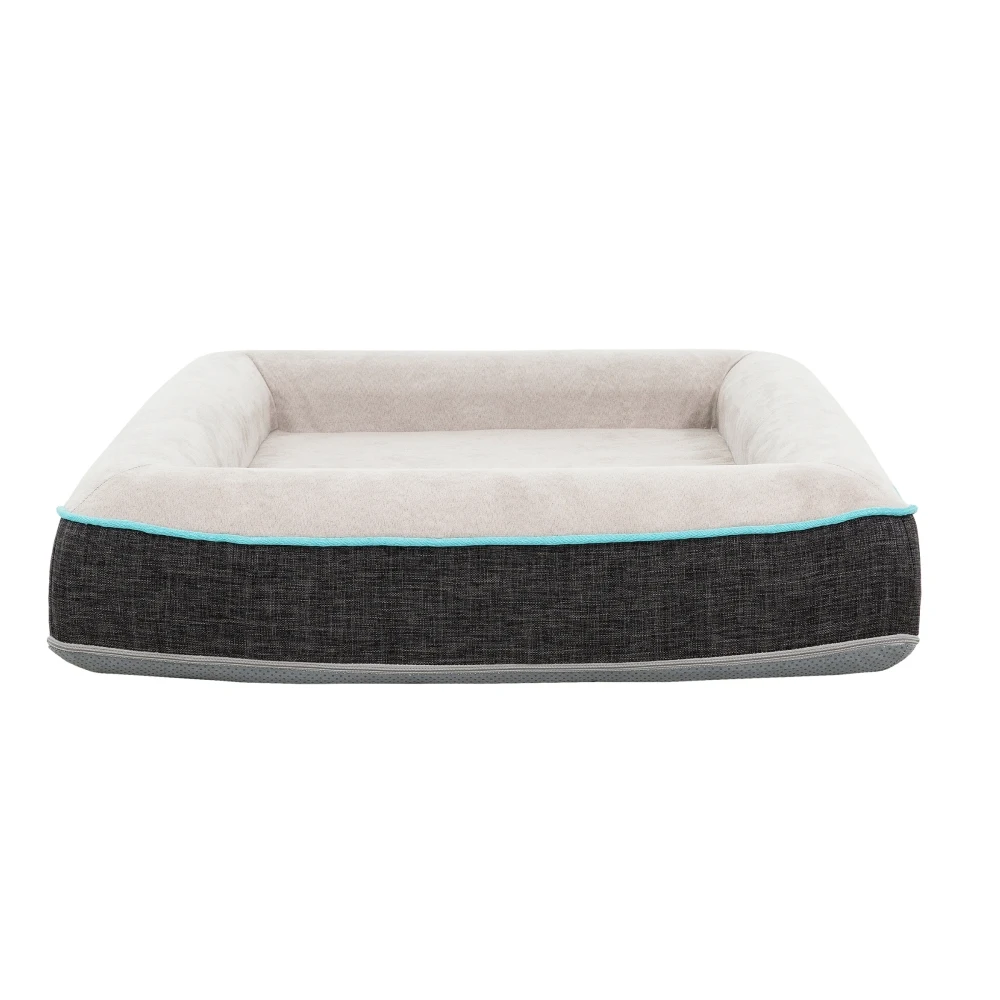 Pet Calming Small Bed Dog Cat Sleeping Soft Memory Foam Floor Bed Waterproof Washable Cover  Dog Couches Luxury Leather Dog