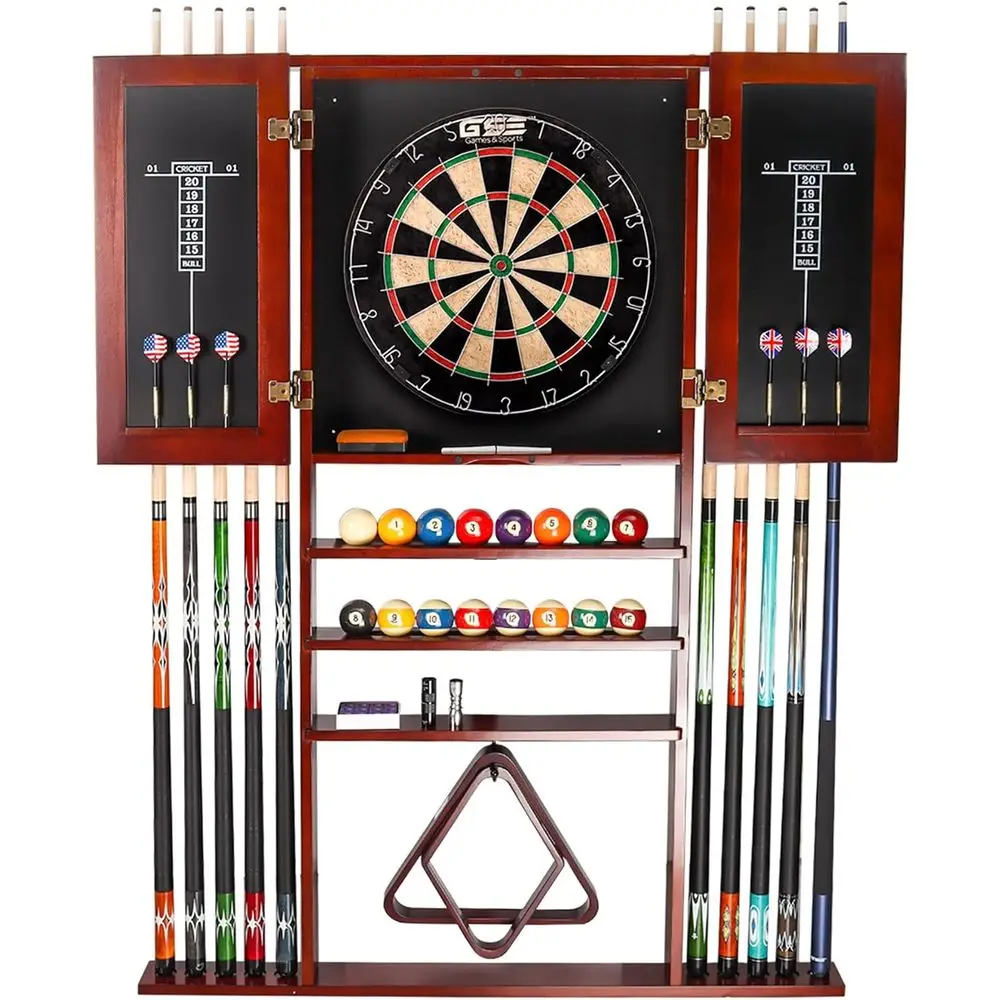 

Настенный держатель для кия и комбинированный шкаф-тумба с табло для счета