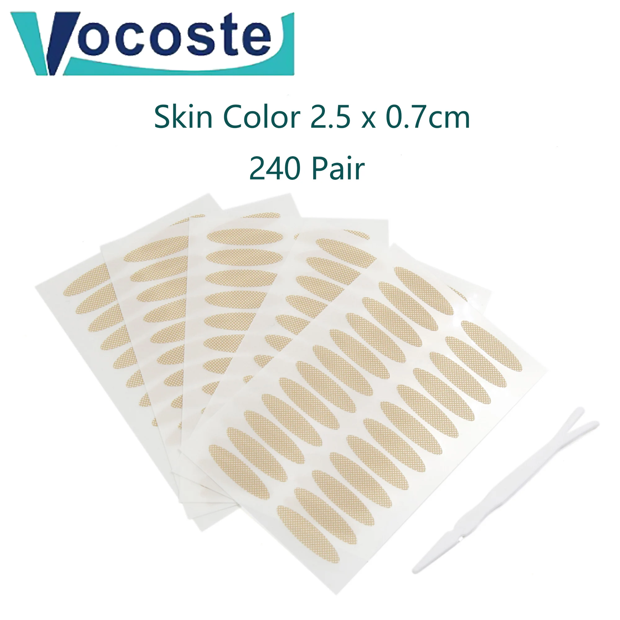 VOCOSTE 48-264คู่สติกเกอร์เทปตาที่มองไม่เห็นวางเทป Self-Adhesive สติกเกอร์กันน้ำ Make เครื่องมือ