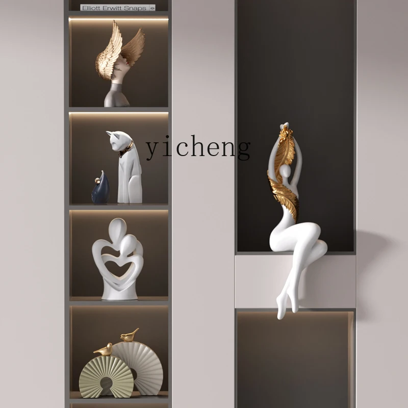 

ZYA high-end ornament home living room TV cabinet decoration office art soft decoration crafts