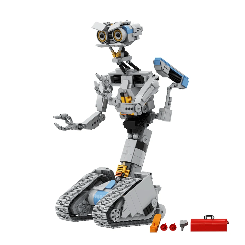 MOC Johnnyed 5 Robots Model Brick Shorted-Circuits Military Emotional Robot Building Block Kit Toys For Adult Gifts