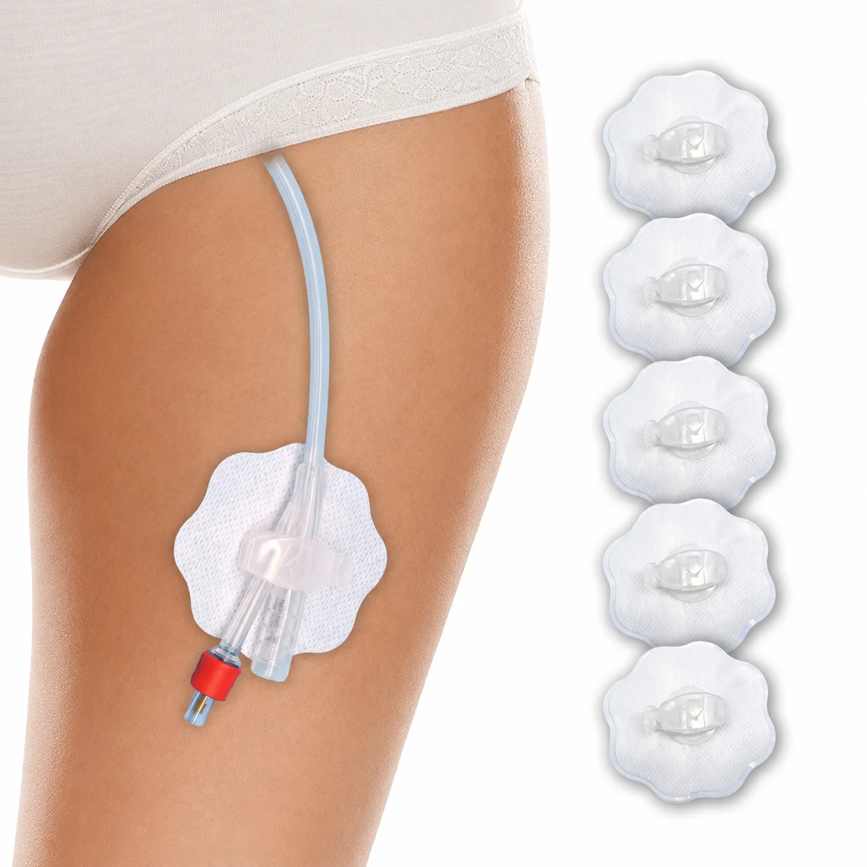 5Pcs D2 Catheter Securement Device for PICC & Drain Hub Securement Flexible Material for Patient Supplies