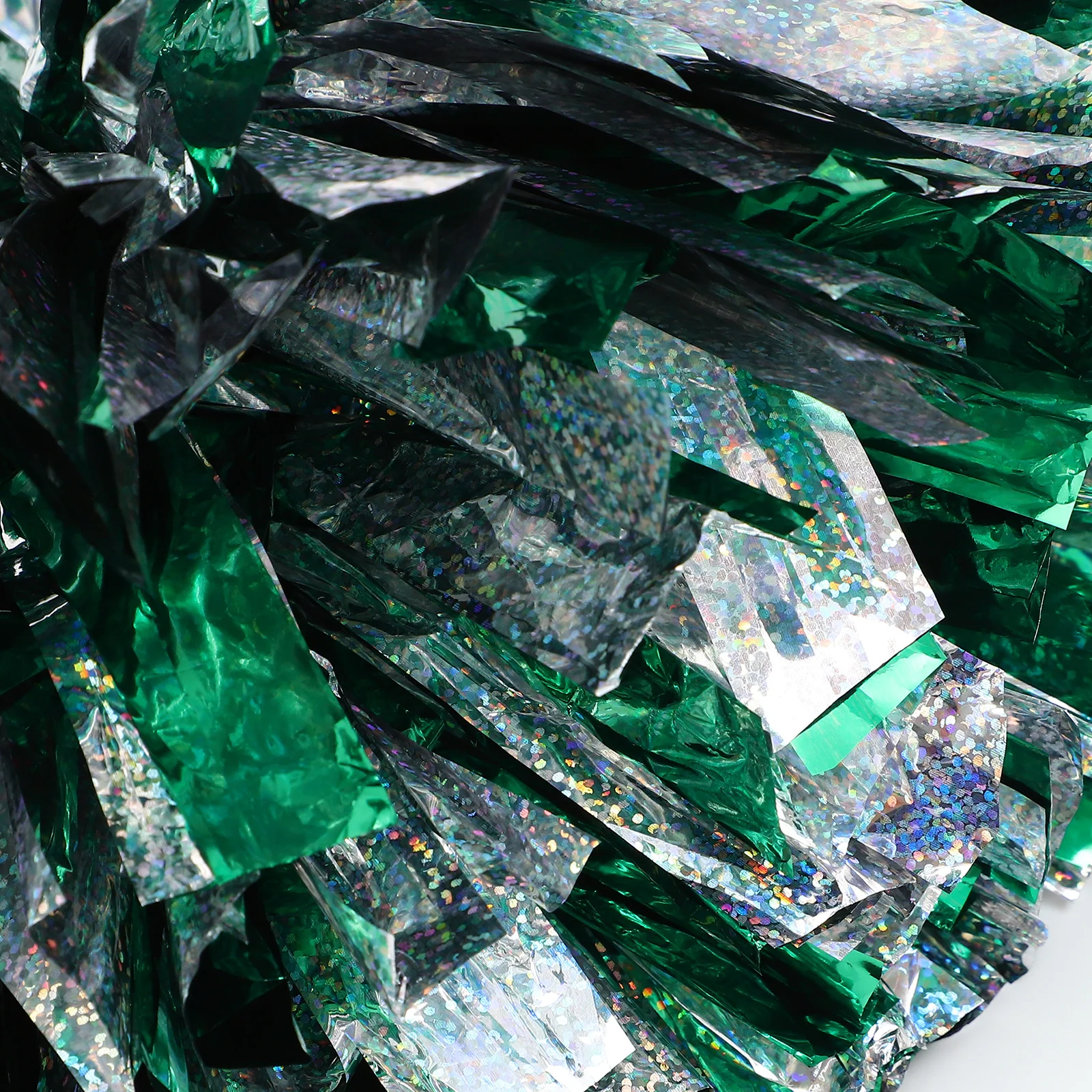 

Помпоны для черлидинга, 6 дюймов, металлические, черные, смешанные, лазерные, серебристые, прочные, многоразовые, из ПВХ, легкие, компактные, Team Spirit