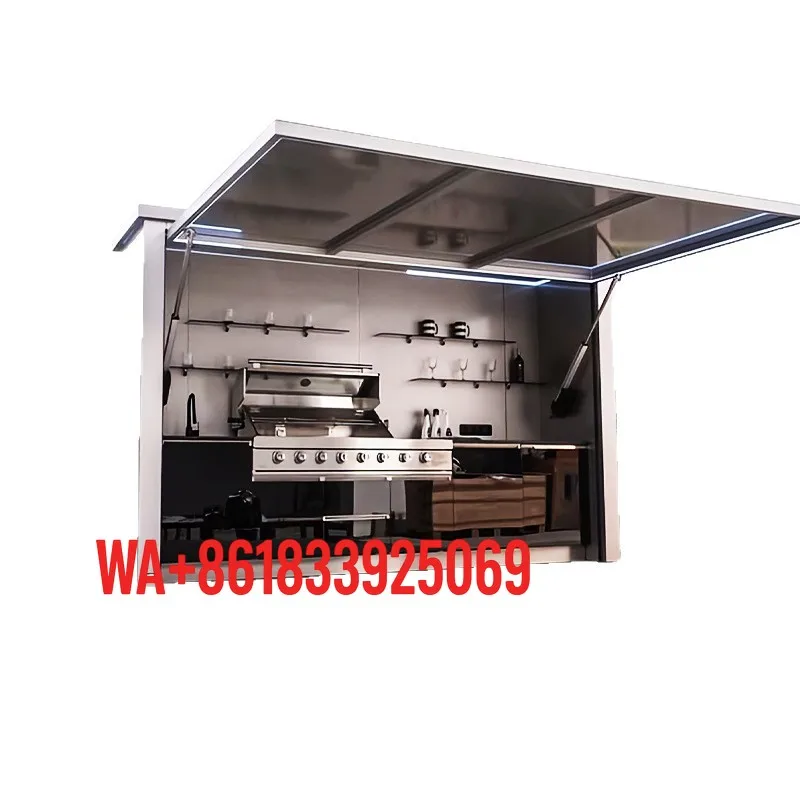 Luxury Outdoor BBQ Kitchen Pods Premium Backyard Cooking Station Patio Grill Island Luxury BBQ Pod Kitchen Island Premium