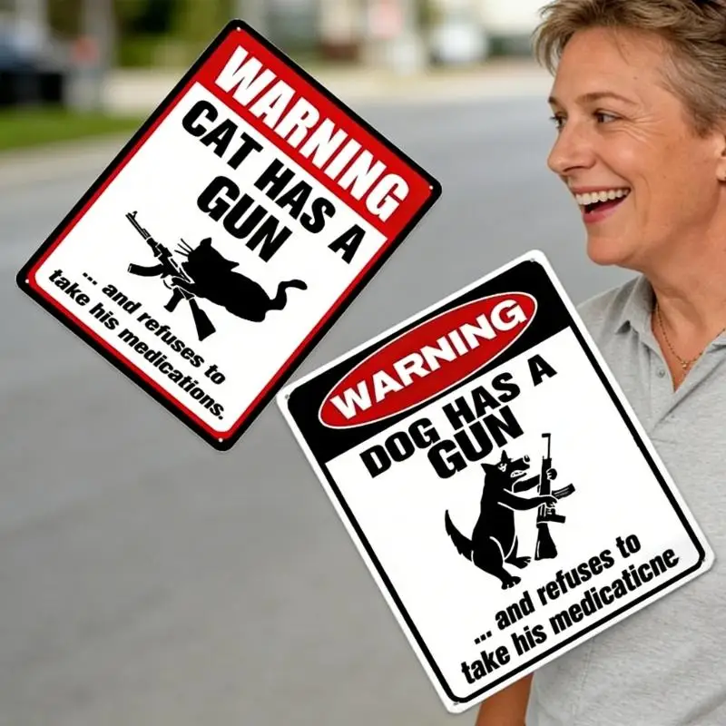 Creative Funny Watchdog Warning Sign With Playful Message Suitable For Yard Gate Garden And Outdoor Home Security 15x20cm 87HA