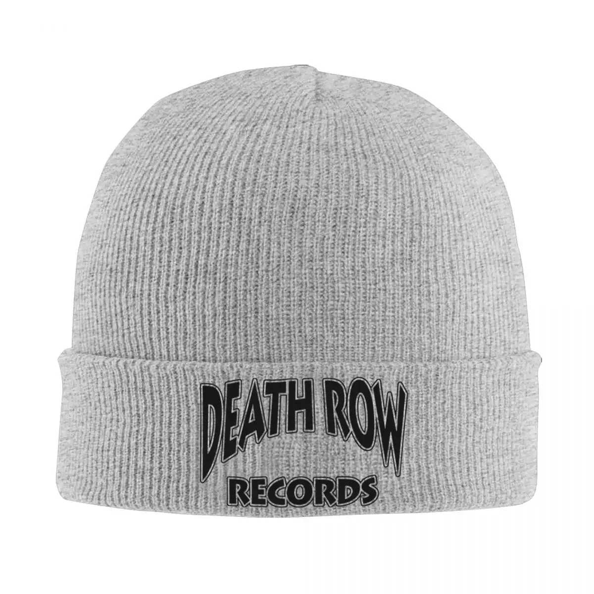 Death Row Records Hiphop Knitted Hat for Women Men Beanies Autumn Winter Hat Acrylic Warm Cap