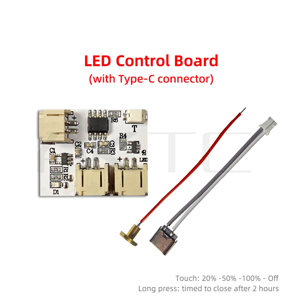 Moderne LED-Schreibtischlampe aus Buchenholz, 3-stufig dimmbar, Touch-Steuerung, USB C, wiederaufladbar, Timer-Off-Steuerplatine für Schlafzimmer, Büro, Heimwerker – Detail 6